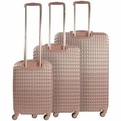 Ful Geo Hardsided Spinner 3-piece Luggage Set Rose Gold