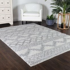 Superior Rhea Geometric Bohemian Indoor Polypropylene Plush Shag Area Rug -Cheap Superior Store 94582f556e7e4a1fb40168ec3e6165d3 73b78118 da56 438b 8741 3ed895fd4a1b 1080x
