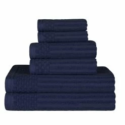 Superior Soho Cotton Textured Ribbed Checker Border Absorbent 6-Piece Towel Set -Cheap Superior Store 9e896242d55148a4a1430b04722f42ec 1080x