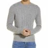 men Kier + J Fisherman Cable Wool & Cashmere-Blend Crewneck Sweater
