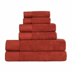 Superior Premium Turkish Cotton Solid 6-Piece Towel Set