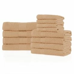Superior Eco-Friendly Ringspun Cotton Modern Absorbent 12-Piece Towel Set