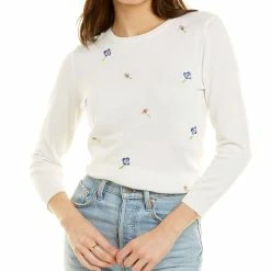 Kier + J women KIER+J Embroidered Sweater
