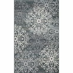 Superior Leigh Elegant Floral Medallion Polypropylene Indoor Area Rug