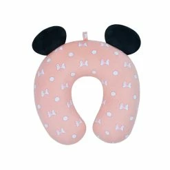 Ful Concept One Disney Minnie Mouse Bows and Polka Dots Portable Travel Neck Pillow, Pink