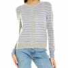 women Kier + J Striped Cashmere Cardigan
