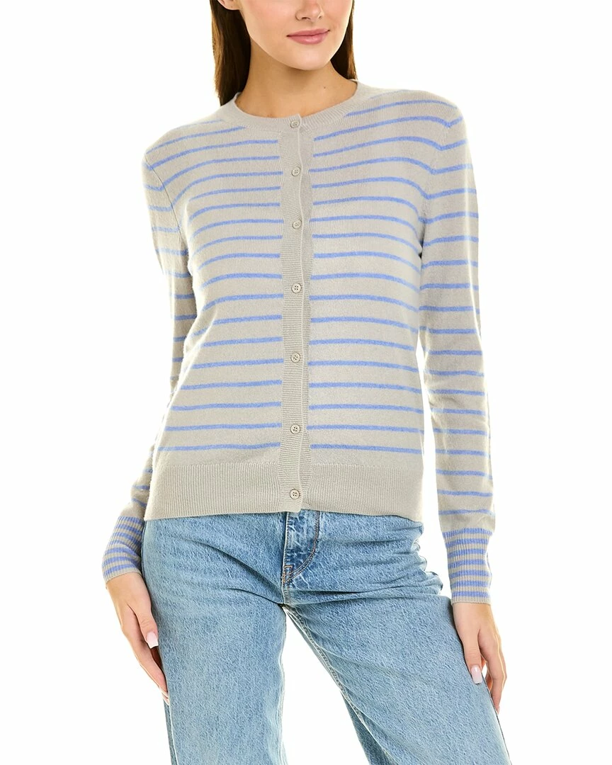 women Kier + J Striped Cashmere Cardigan 1 women Kier + J Striped Cashmere Cardigan