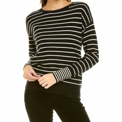 women Kier + J Striped Cashmere Sweater