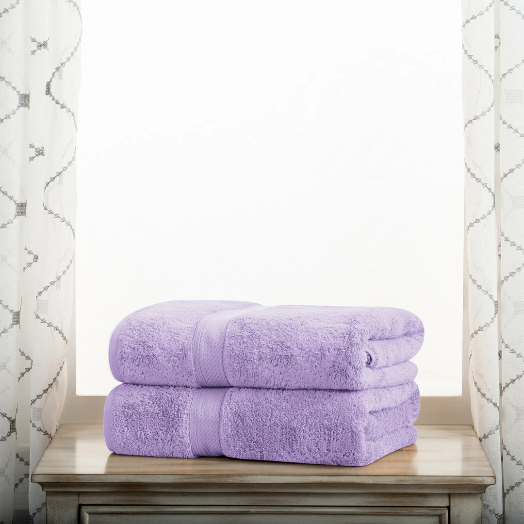 Superior Solid Egyptian Cotton 2-Piece Bath Towel Set 3 Superior Solid Egyptian Cotton 2-Piece Bath Towel Set - Image 3