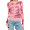 women Kier + J Striped Cashmere Cardigan