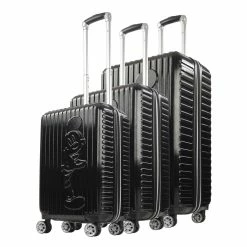Disney Ful Mickey Mouse Striped ABS 3pc Set Spinner luggage set Silver -Cheap Superior Store c281e5946e4b4132afcaa972ae75930f 1080x