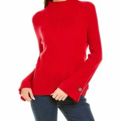 women Kier + J Ribbed Cashmere Sweater