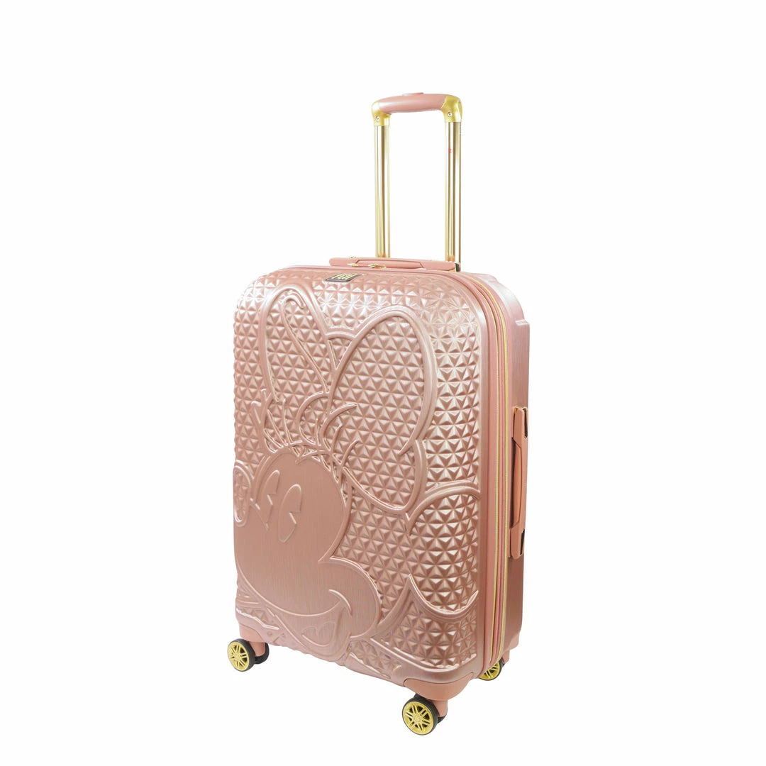 Disney Ful Textured Minnie Mouse 25in Hard Sided Rolling Luggage, Rose Gold 1 Disney Ful Textured Minnie Mouse 25in Hard Sided Rolling Luggage, Rose Gold