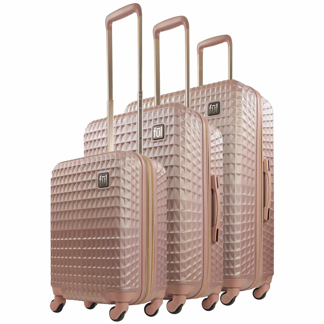 Ful Geo Hardsided Spinner 3-piece Luggage Set Rose Gold 3 Ful Geo Hardsided Spinner 3-piece Luggage Set Rose Gold - Image 3