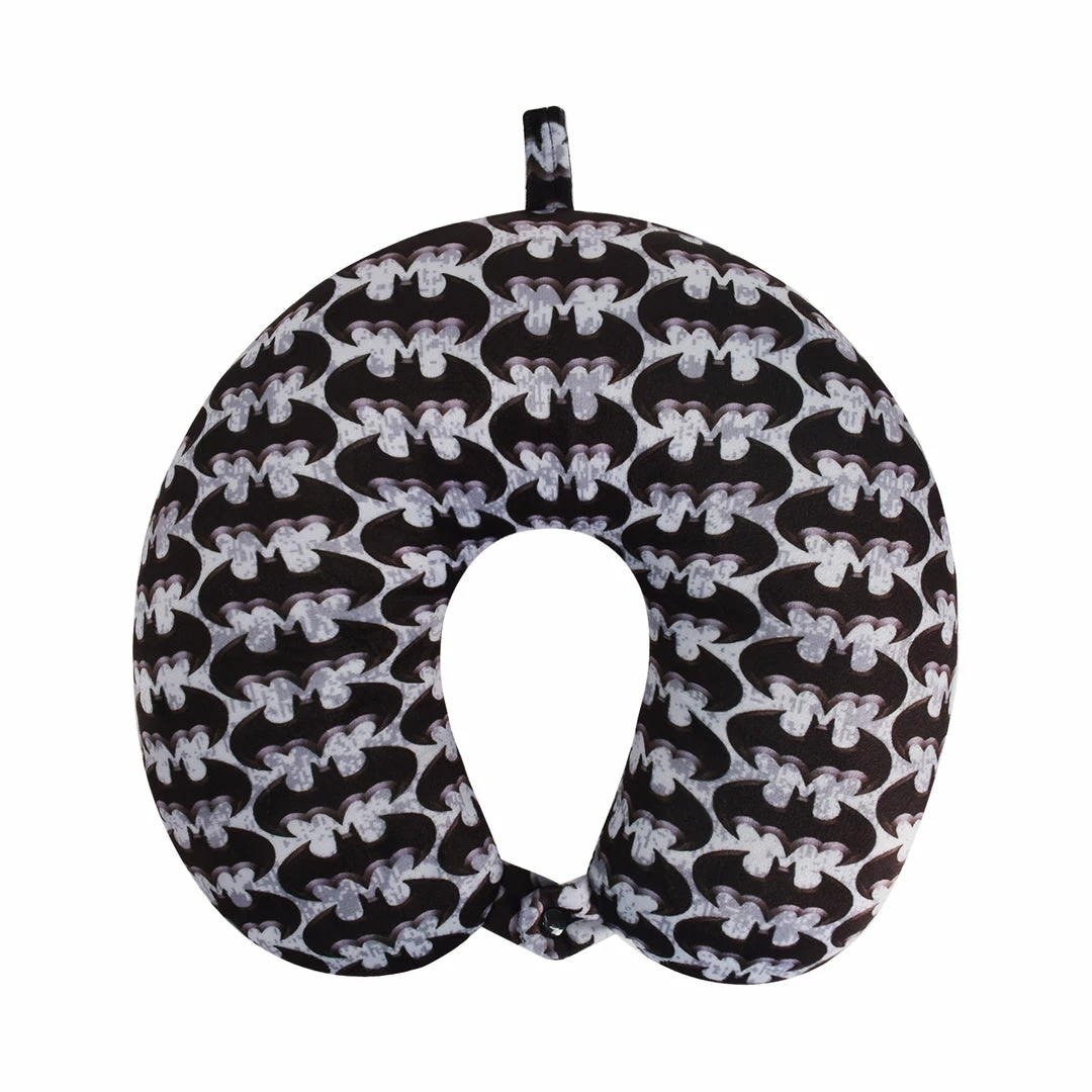 FUL Batman Neck Pillow, Logo Design Travel Head Pillow for Sleep in Airplane or Car, Gray 2 FUL Batman Neck Pillow, Logo Design Travel Head Pillow for Sleep in Airplane or Car, Gray - Image 2