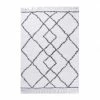Superior Theia Boho Geometric Diamonds Indoor Polypropylene Plush Shag Area Rug with Tassels