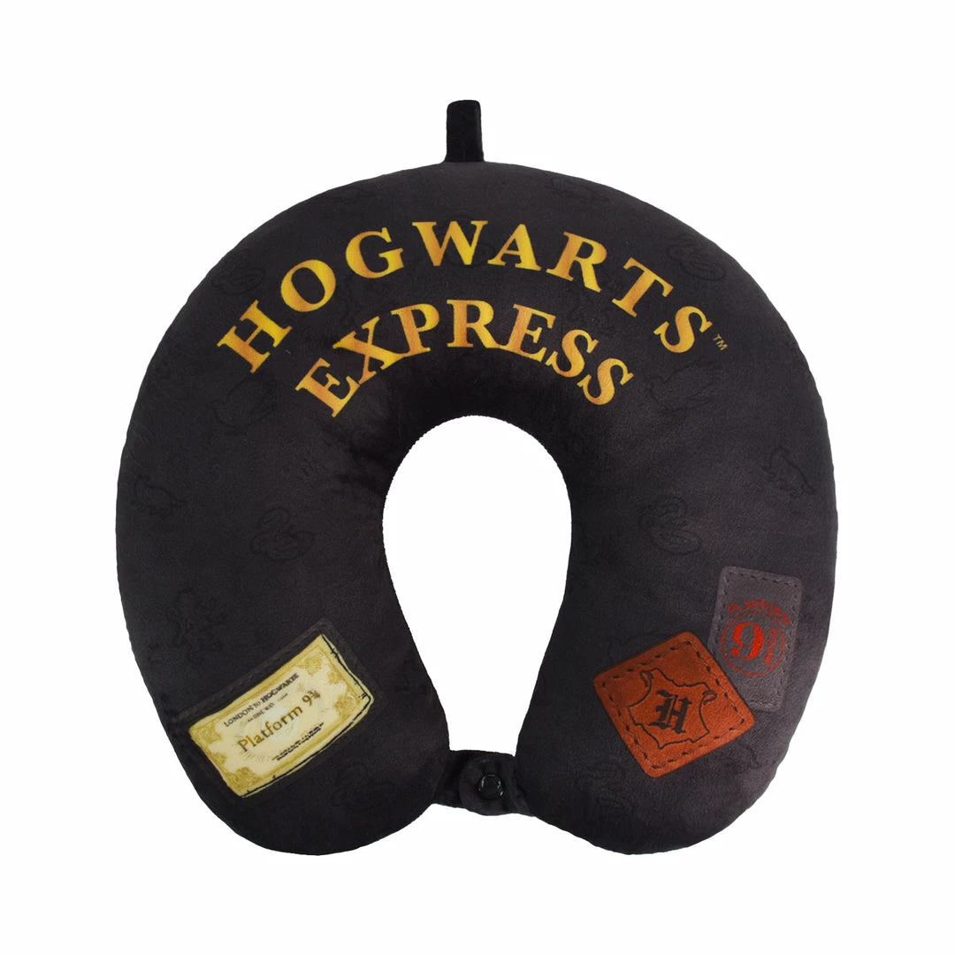 FUL Harry Potter Neck Pillow, Hogwart's Express Travel Head Pillow for Sleep in Airplane or Car, Black 1 FUL Harry Potter Neck Pillow, Hogwart's Express Travel Head Pillow for Sleep in Airplane or Car, Black