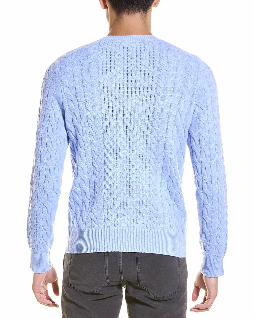 men Kier + J Fisherman Cable Wool & Cashmere-Blend Crewneck Sweater 2 men Kier + J Fisherman Cable Wool & Cashmere-Blend Crewneck Sweater - Image 2