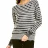 women Kier + J Striped Cashmere Sweater