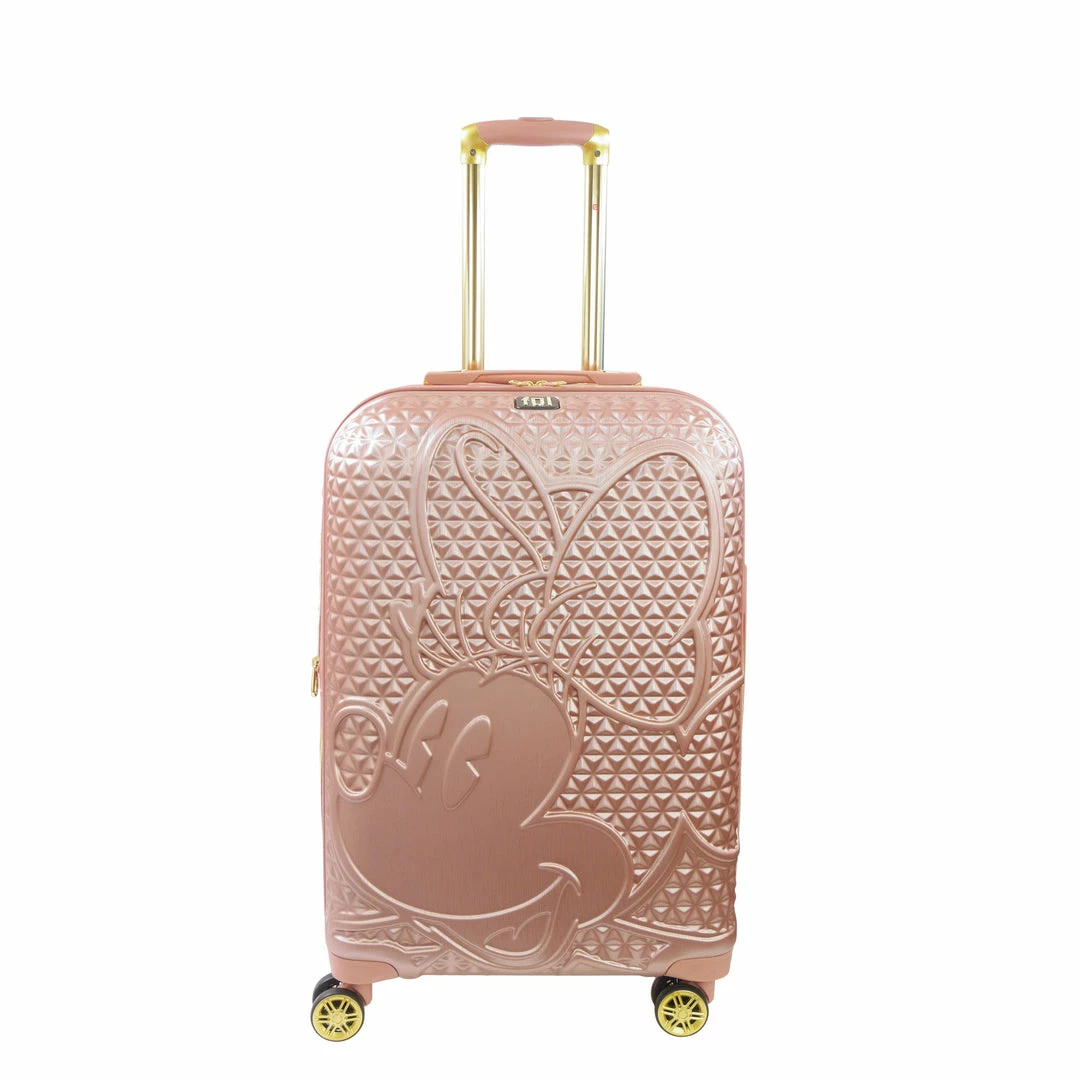 Disney Ful Textured Minnie Mouse 25in Hard Sided Rolling Luggage, Rose Gold 3 Disney Ful Textured Minnie Mouse 25in Hard Sided Rolling Luggage, Rose Gold - Image 3