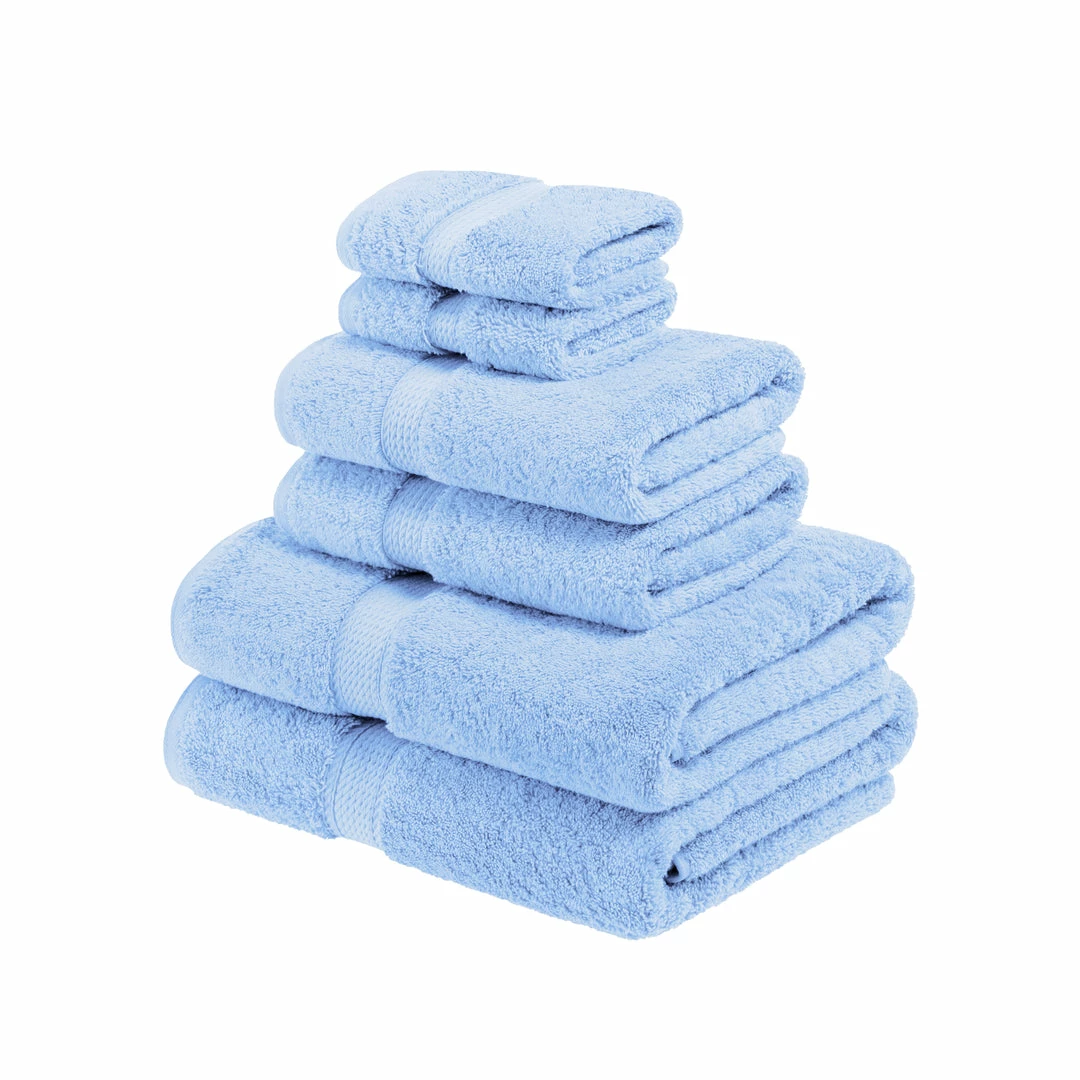 Superior Solid Egyptian Cotton 6-Piece Towel Set 13 Superior Solid Egyptian Cotton 6-Piece Towel Set - Image 13