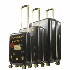 WB Harry Potter Ful Hogwart Express Hardside Printed Abs 3PC Luggage Set Black