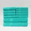 Superior Absorbent Eco-Friendly Cotton Assorted 12-Piece Towel Set