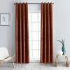 Superior Nature Leaves Thermal Insulated Blackout Curtain Panel Set with Grommet Topper