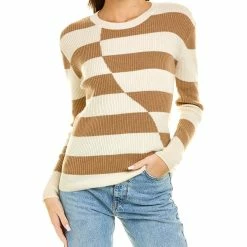 women Kier + J Colorblock Cashmere Sweater